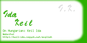 ida keil business card